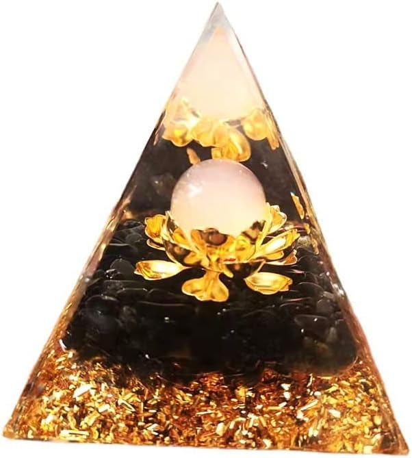 HELVES 5-6 cm Piramide di Cristallo Resina di Ghiaia Ornamenti for Auto a casa Artigianato (Colore : QK01, Size : 6cm [White Paper Box])