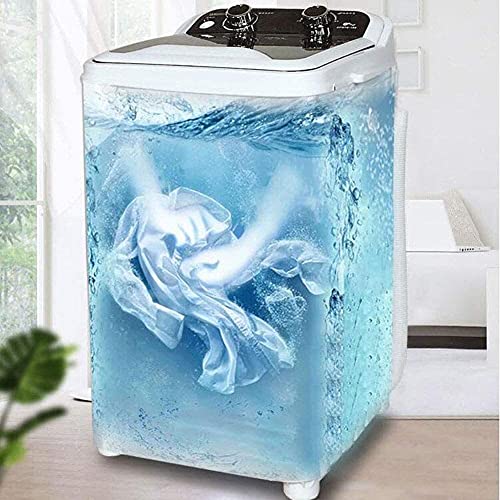 Lavatrice Portatile A Vasca Singola con Cestello di Scarico Mini   capacità di Lavaggio 7 kg Potenza di Lavaggio 400 W per Appartamenti, Campeggio, Dormitorio,Black : Amazon.it: Grandi elettrodomestici