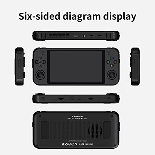 Console di gioco portatile RG552, console di gioco retrò, sistema Android, scheda TF integrata da 256 G con oltre 30000 giochi, supporta oltre 20 simulatori, schermo IPS da 5,36 pollici (nero), 19,8 x : Giochi e giocattoli