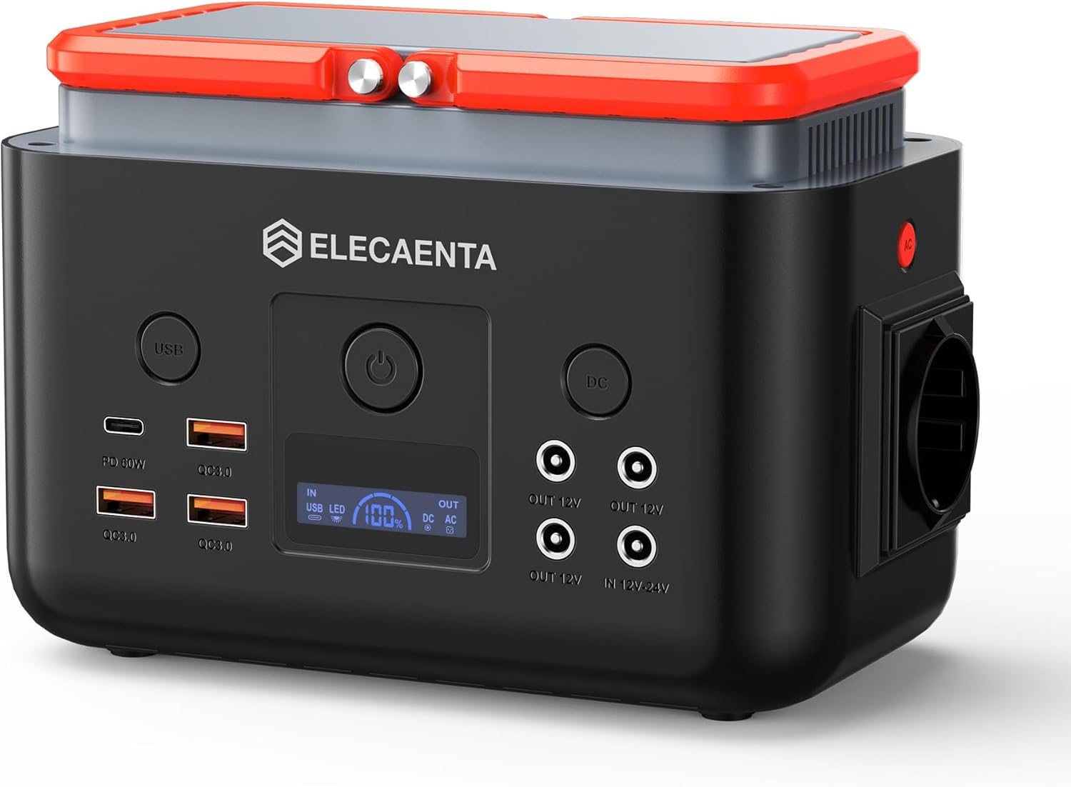 LiFePO4 Solar Generator with Solar Panels 200Wh Portable Power Station with 60W Monocrystalline Photovoltaic Panel for Camping Travel Emergency Off Grid Backup