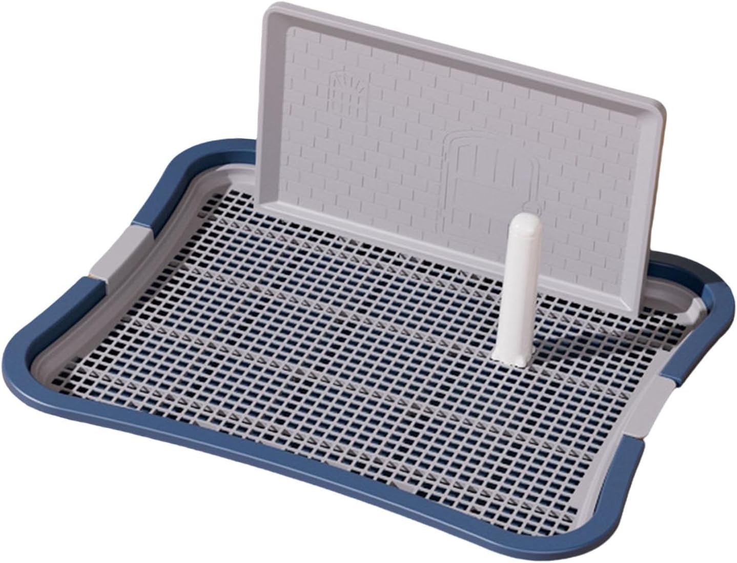 Milageto WC per Cani Cani Porta di pipì con Parete Alta Facile Pulizia Mantieni la lettiera per Cuccioli di Cuccioli a Secco della Zampa per condomini di, Piccolo Blu