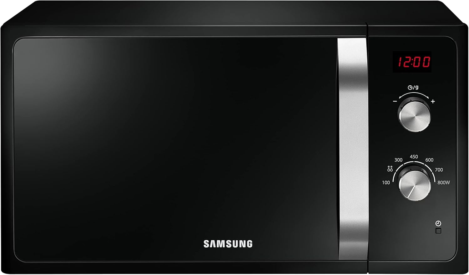 Samsung MG23F301TCK/ET Microwave Freestanding Healthy Cooking, Microwave + Grill 800 W + 1200 W, 23 L, Black, 49 x 27.5 x 39 cm