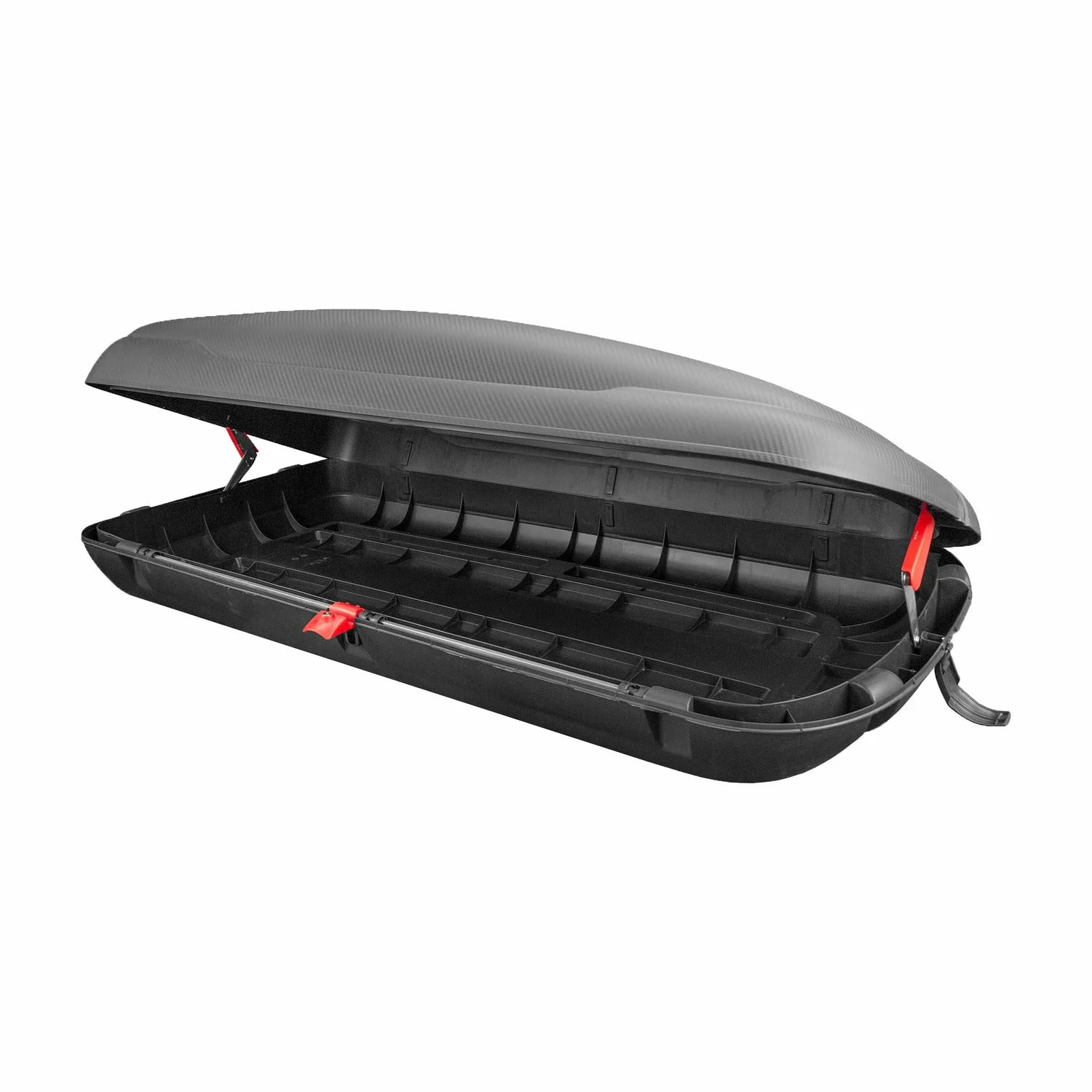 Baule tetto auto in polipropilene Linea Carbon - h37,5x169x79 cm