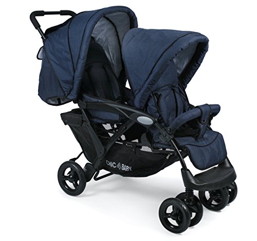 Chic 4 Baby 274 52 Passeggino Gemellare Duo, Jeans blu navy, blu : Amazon.it: Prima infanzia