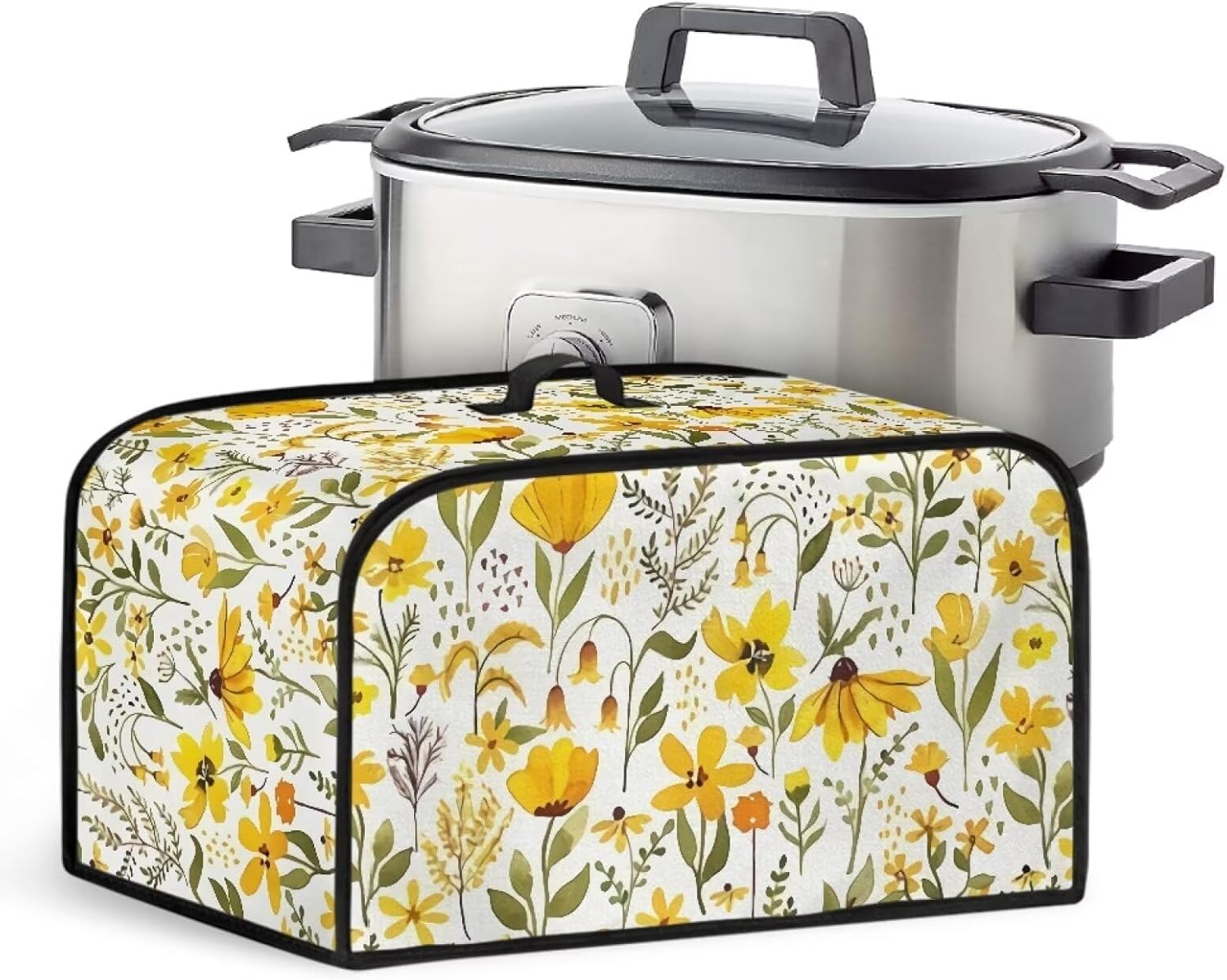 NETILGEN Slow Cooker Dust Cover, Compatible with Most Oval Slow Cooker, Dust Protection, Stain Protection, Easy to Clean, Stove Cover