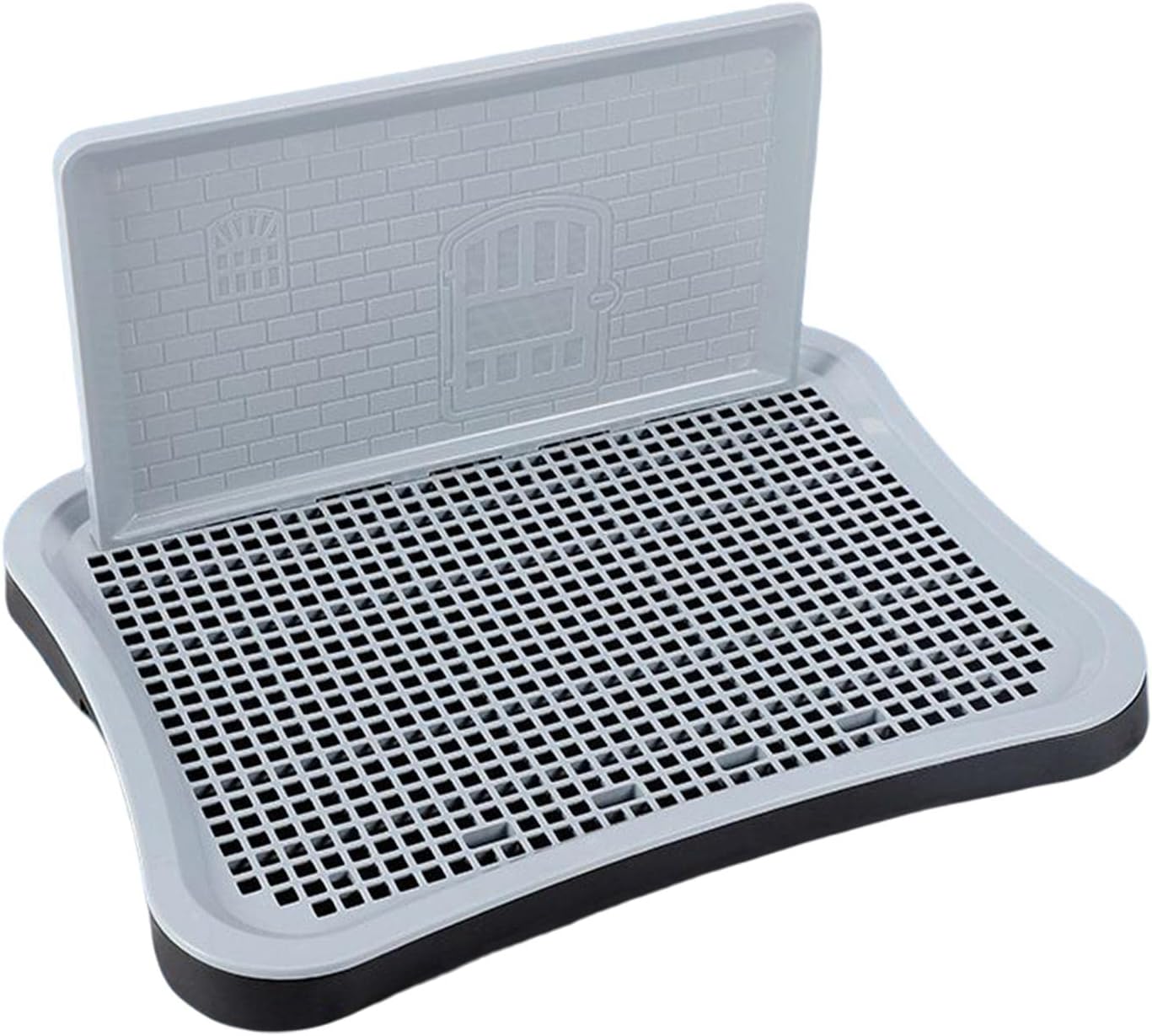 perfk Vassoio WC Portatile per addestramento di Animali Domestici Vassoio vasino per Cuccioli Orinatoio Toilette per Cani per Cani di Piccola e Media Taglia, Bianco