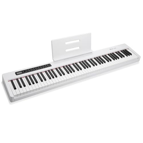 Rosen P21 Tastiera Semi Pesata 88 Tasti Pianoforte Digitale per Principianti, Pianoforte Elettrico Portatile con Pedale di Sostegno e Alimentazione, Bianco : Amazon.it: Strumenti Musicali