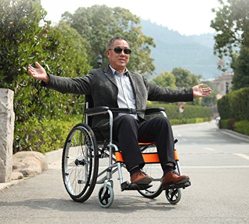 GX Wheelchair Sedia a Rotelle   Carrozzina Pieghevole per Anziani Carriola Portatile Multifunzione per Disabili, Blu : Amazon.it: Salute e cura della persona