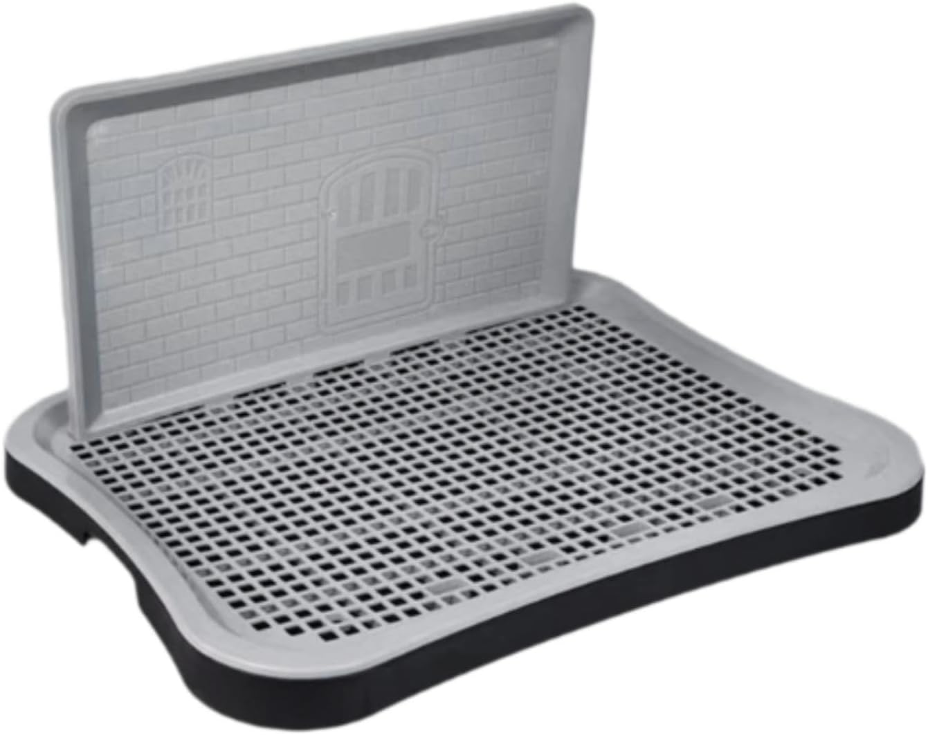 SZLIFE Vassoio per lettiera per Cani, Rimovibile, Portatile, Anti-Schizzi, per Cani di Piccola e Media Taglia, per Conigli, Bianco Grigio