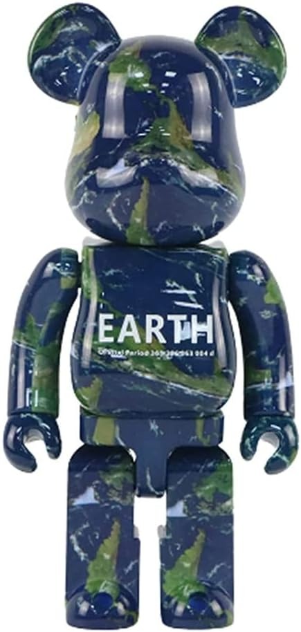 HDSLURIO Violent Bear Building Blocks Orso, 28cm/11in Bearbrick 400% Planet Series Modello Giocattolo da collezione Regalo Ornamento di moda Migliore decorazione