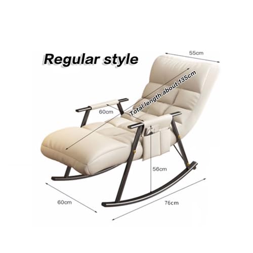 YNAYGDIUGD Balcone Sedia A Dondolo con Imbottito,Schienale Regolabile in Altezza,Moderno Poltrona Sdraio con Custodia,Altezza dello Schienale Regolabile,Adatto for Camera da Letto, Soggiorno. : Amazon.it: Casa e cucina