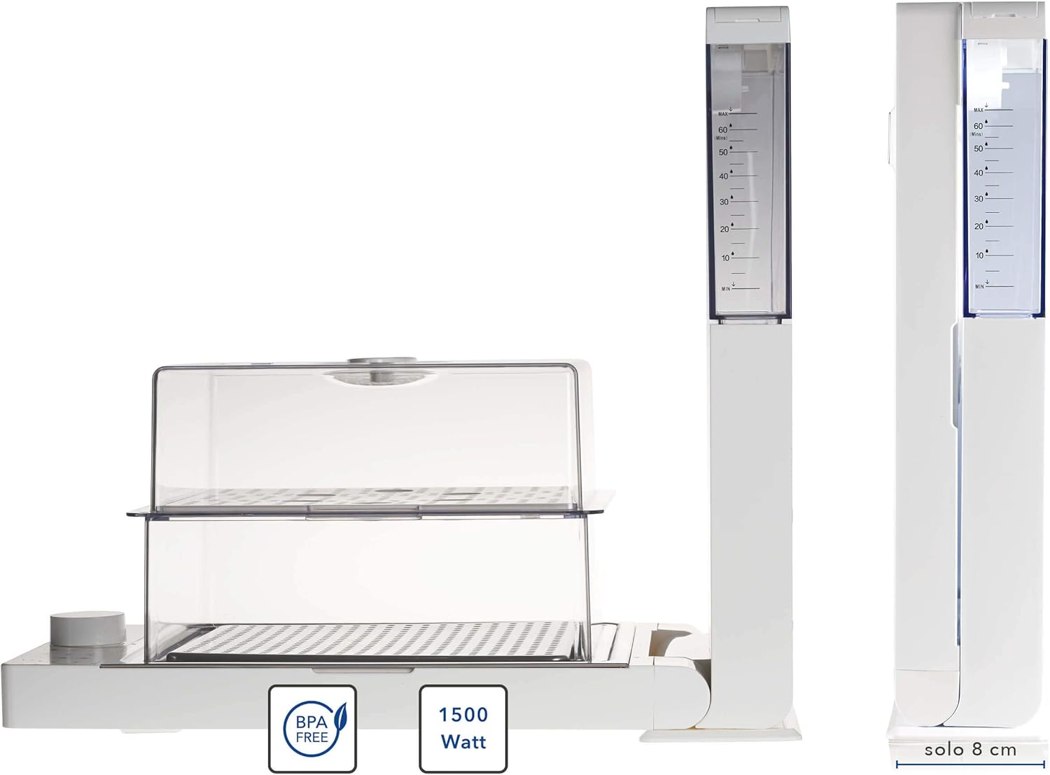 VIVO Vapo Jet | Vaporiera Istantanea, Salva Spazio, Vaporiera Elettrica | Cottura al vapore, utile anche per sterilizzare