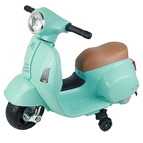 TURBO CHALLENGE   Vespa Gts   Portatore Elettrico   119151   Scooter   Verde Acqua   Pronto per Guidare   Max 25Kg   Plastica   Batterie Ricaricabili   A partire dai 24 mesi : Giochi e giocattoli