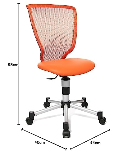 Topstar Titan Junior Sedia Girevole per Bambini, Cotone/Similpelle, Arancia, 40 x 44 x 98 cm : Casa e cucina