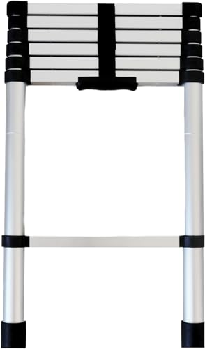 DENKER Scala telescopica 3,8 m Blocco automatico Regolazione dell'altezza libera Carico 150 kg Leggero Scala Multifunzionale Estensibile Durevole Strumenti fai da te Idraulico Sicurezza : Amazon.it: Fai da te