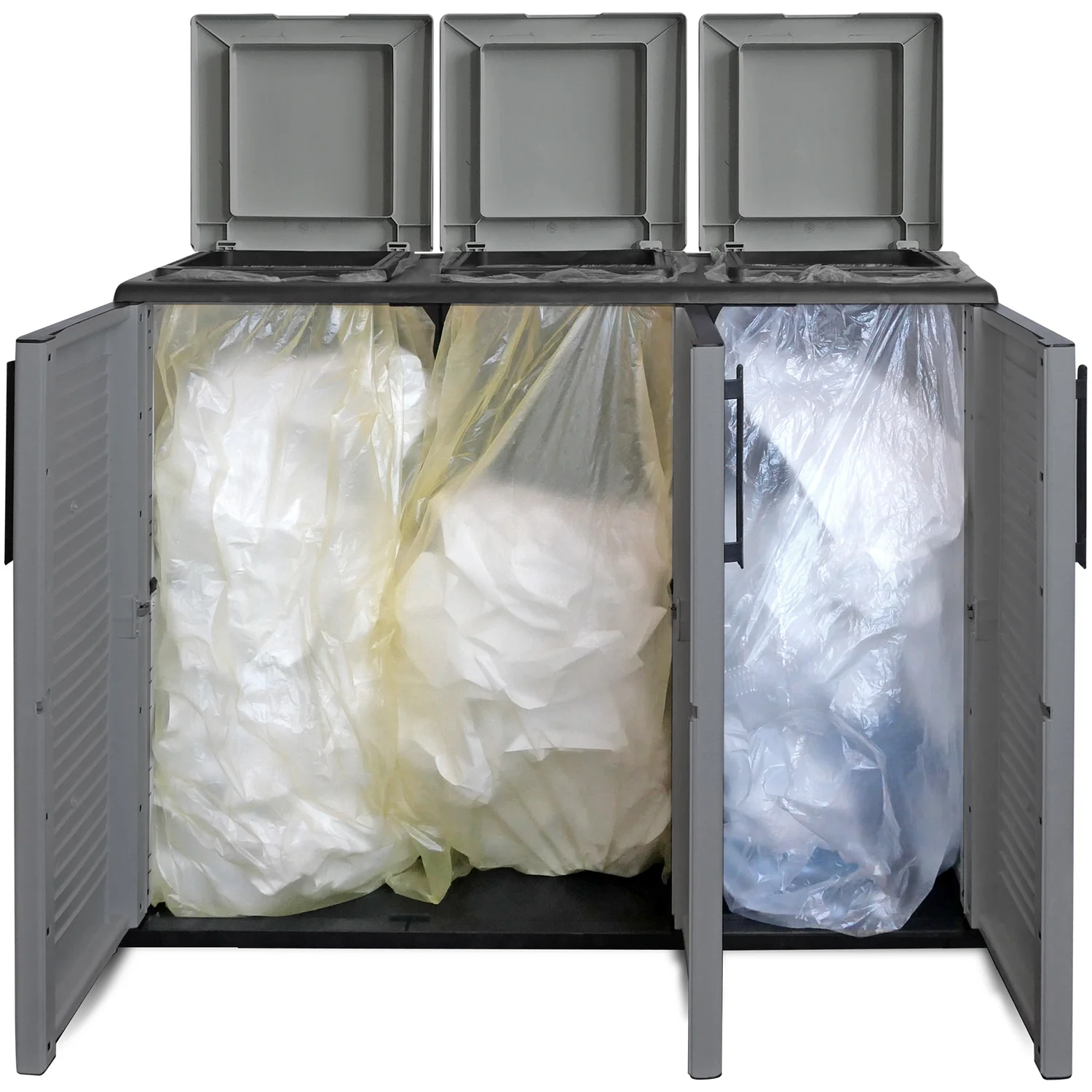 Armadio in polipropilene per raccolta differenziata Linea Easy Eco - h84x102x37 cm