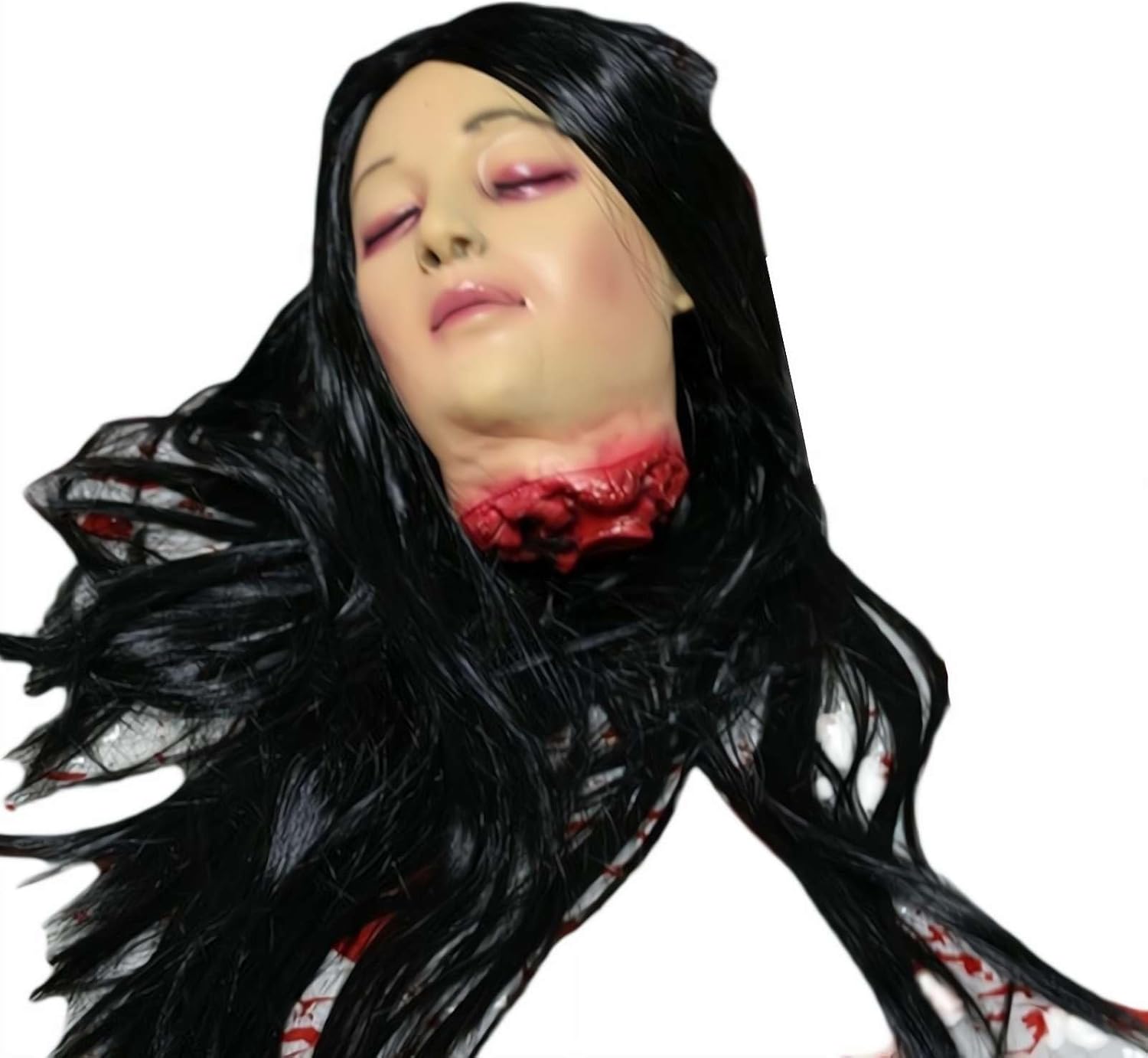 EIRZNGXQ Decorazione a testa tagliata da appendere per Halloween, realisticamente testa reale cadavere, ornamento spettrale per case infestate (colore C, 1 pezzo)