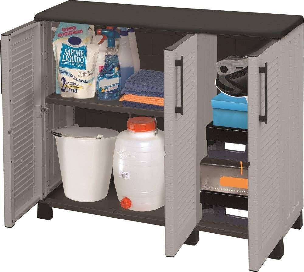 Art Plast armadio in polipropilene, cerniere in acciaio, dimensioni L 1020 x P370 x H 900 mm