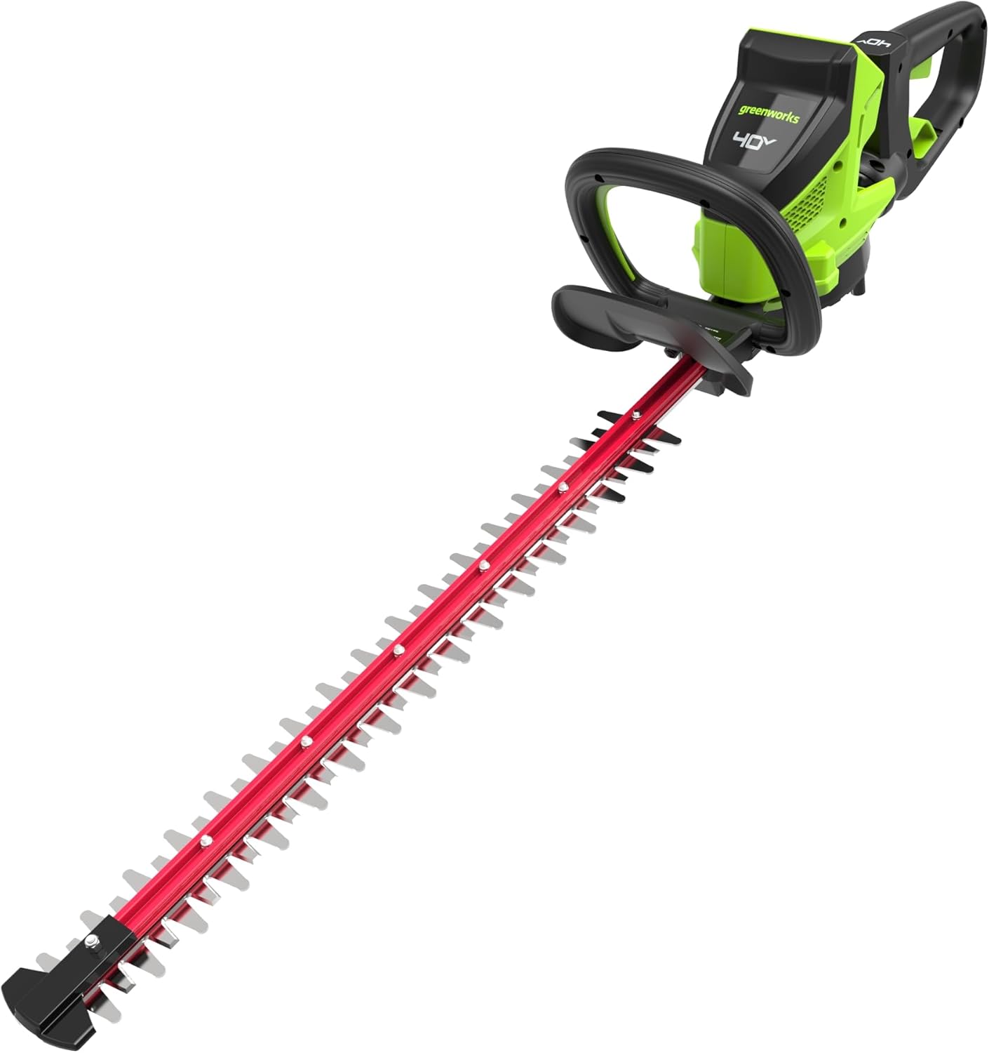 Greenworks G40HT61K2 Tagliasiepi a Batteria, Lame a Doppia Azione da 61cm, Taglia Rami e Steli Fino a 27mm di Spessore, 3000spm, Batteria 40V 2Ah e Caricabatterie, Garanzia 3 Anni