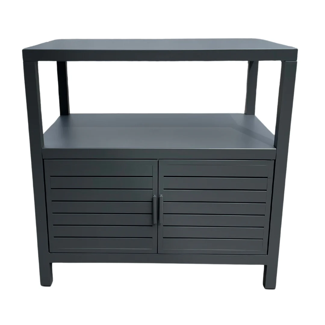 Mobiletto Alluminio con Ripiano Alto 90x90cm