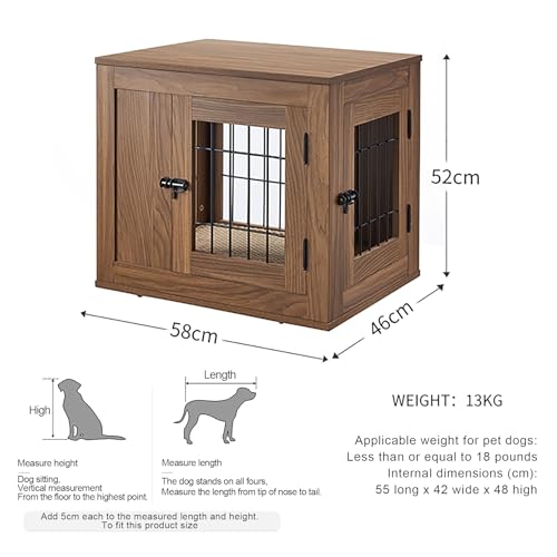 Gabbia Cani per interno Gabbia per cane in Metallo Legno Maniglia e Chiavistello Grande Taglia Kennel cane Mobile Cuccia Moderna da Interno per Cani fino a 60 kg Kennel Cane. ( Color : 1 , Size : 58x4 : Amazon.it: Prodotti per animali domestici