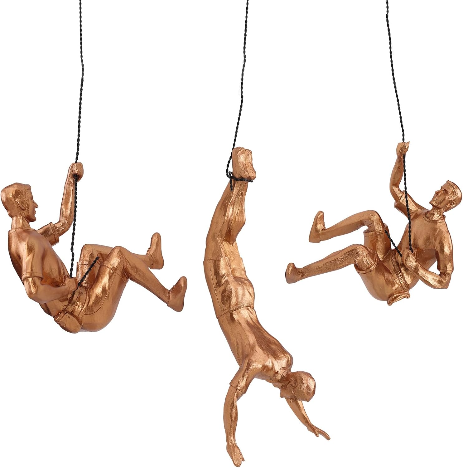 Set di 6 Sculture Decorative per Pareti con Uomini Arrampicanti, Arte Decorativa per Pareti Stile Nordico Moderno e Semplice, Sculture Arrampicante Casa e Ufficio
