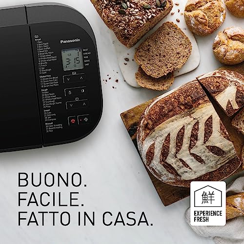 Panasonic SD YR2540 Premium Grigio Macchina per il pane completamente automatica, design orizzontale e dispenser per lievito, 32 programmi automatici, due sensori di temperatura, tempo predefinito di : Amazon.it: Casa e cucina