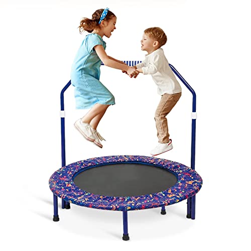 Trampolino Elastico per Bambini con Elastico Pieghevole Rebounder Corrimano Regolabile e Copertura Imbottita di Sicurezza Mini Trampolino per uso Interno ed Esterno : Amazon.it: Sport e tempo libero