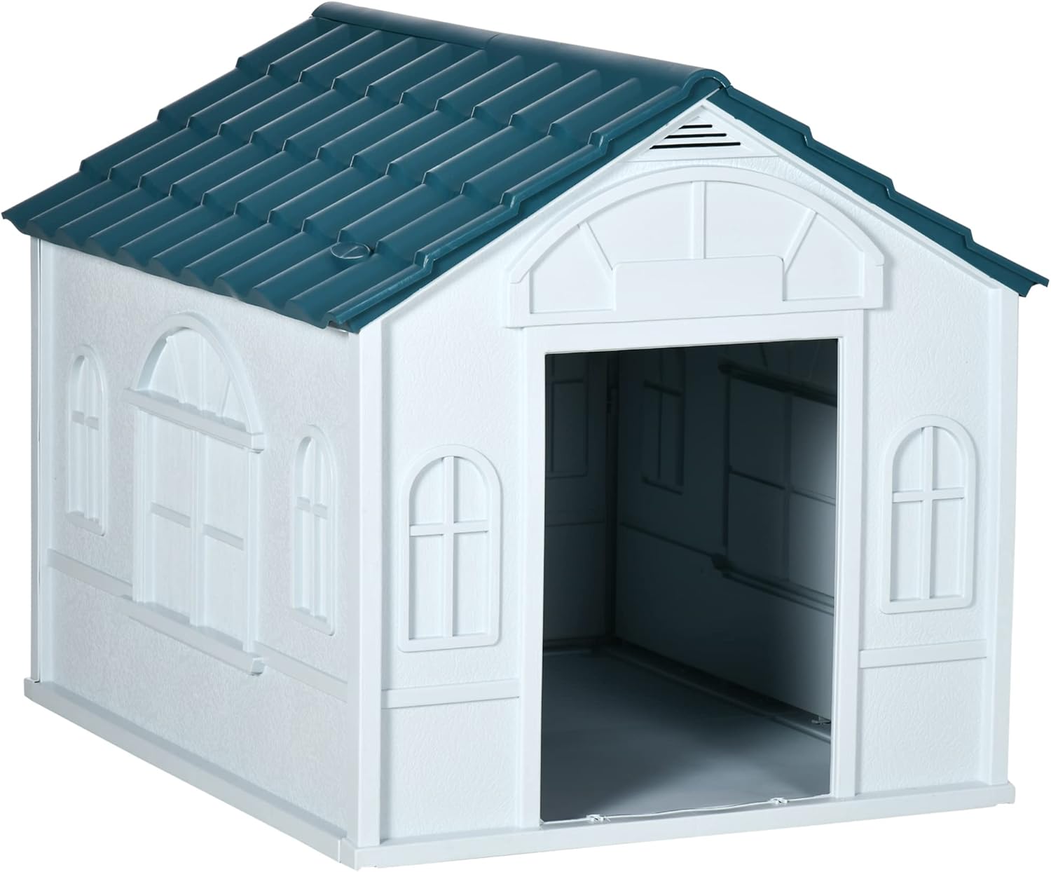 PawHut Cuccia per Cani di Taglia Media e Piccola max 20kg in PP Impermeabile, Facile da Montare, 65x75.7x63 cm, Blu