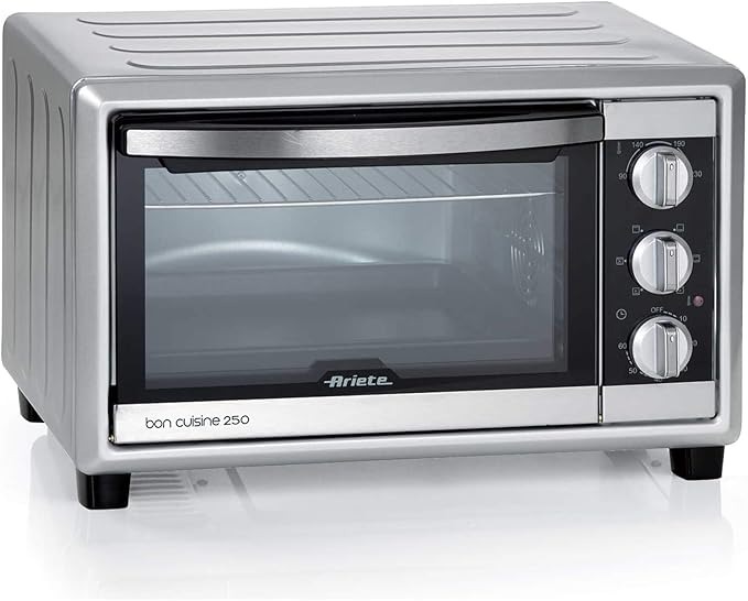 Ariete 985 Forno Elettrico Ventilato 30 litri - Bon Cuisine 300 - Doppio vetro - Temperatura max 230° - 1500 Watt - 6 posizioni cottura - Timer 60’