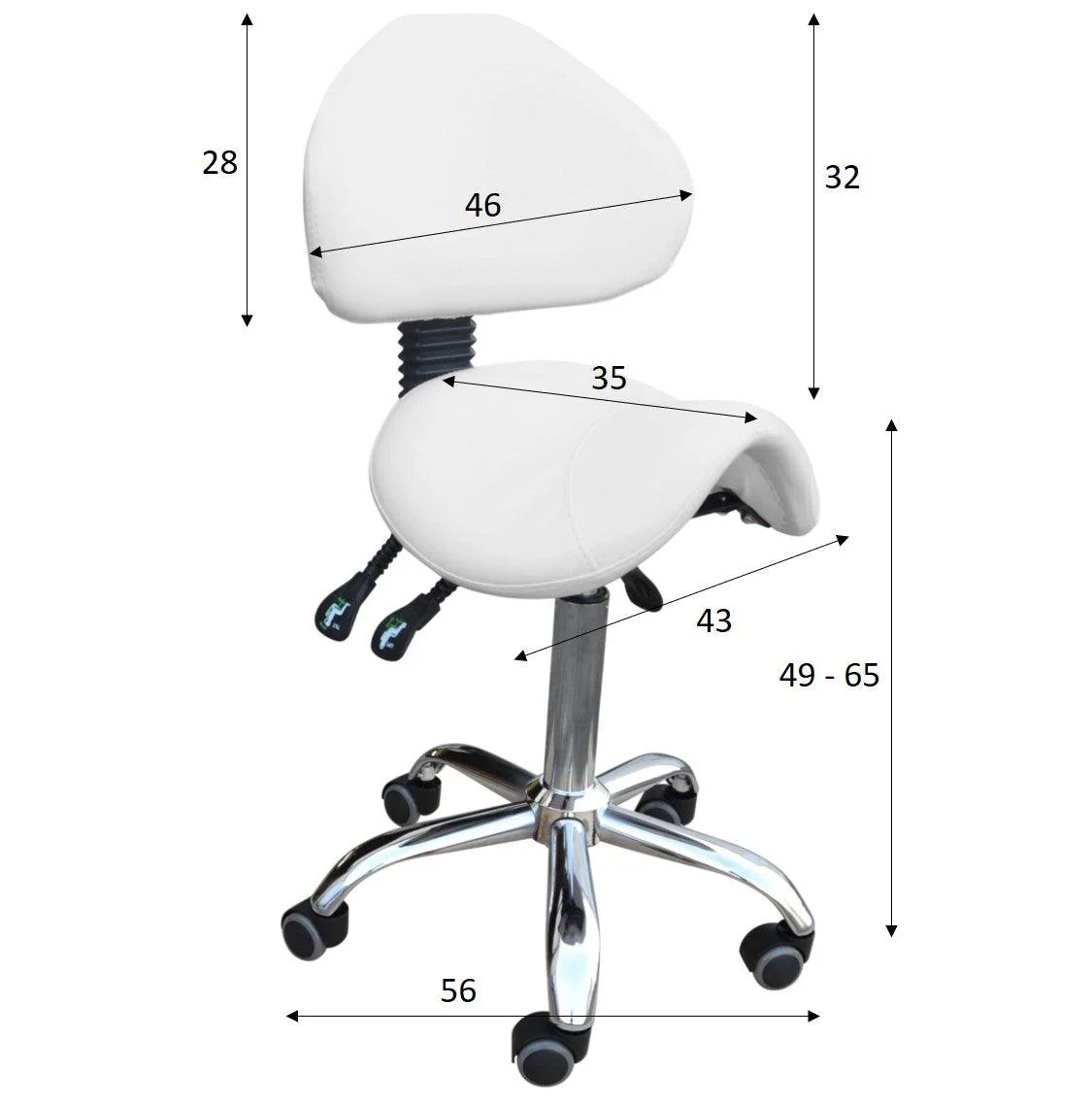 Sgabello a sella con schienale | LAND