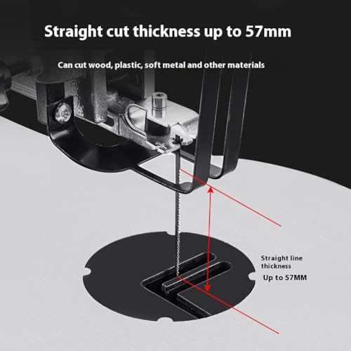 Sega da traforo, Macchina da Taglio per Legno da 16 Pollici e 150 W con Copertura Protettiva, 20 Lame per Sega Piatta, 20 Lame per Sega multisfaccettate, velocità 400 1600 Giri/min, Regolabile 0 45° : Amazon.it: Fai da te