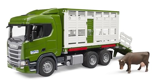bruder 03548   Scania Super 560R camion per il bestiame con 1 bestiame, Veicoli, Camion, Rimorchio per il bestiame, Giocattoli 4  anni : Giochi e giocattoli