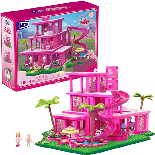 Barbie The Movie   MEGA   Casa dei Sogni, set da costruire di 1795 pezzi da collezione, include 4 mini bambole, mobili, cucina, piscina e accessori, giocattolo per bambini, 10  anni, HPH26 : Amazon.it: Giochi e giocattoli