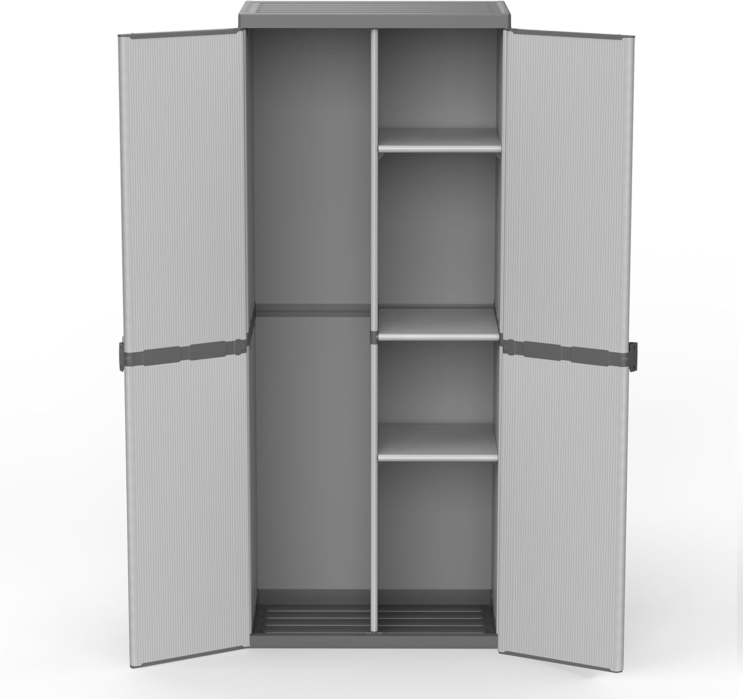 mongardi: Armadio Porta-Scope in resina di PVC e PP, 2 Ante, Facile da Montare, Modular System, Resistente, Adatto ad ambienti Interni ed Esterni, 68L x 40P x 165H cm, Grigio e Nero