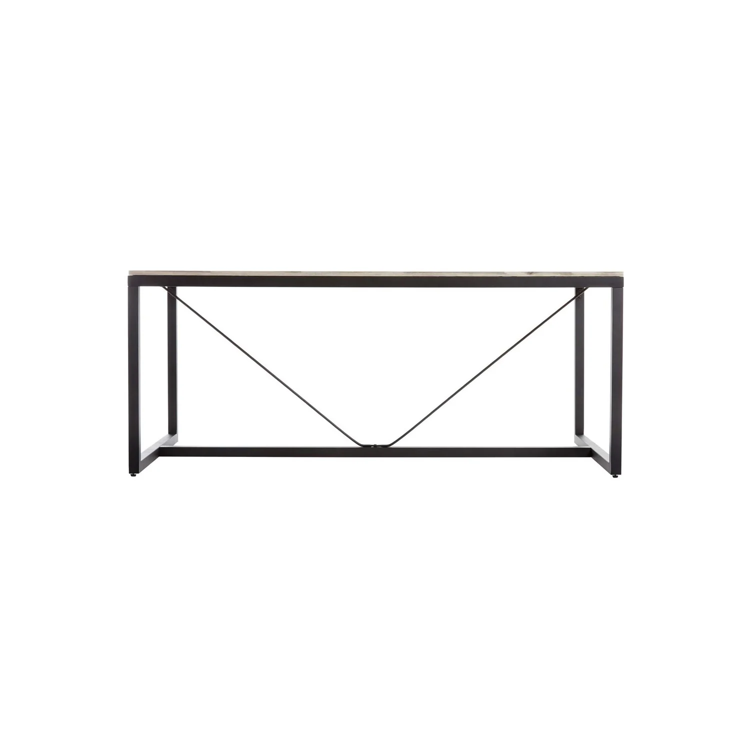 Tavolo da Pranzo in Legno e Metallo 85x90x180cm