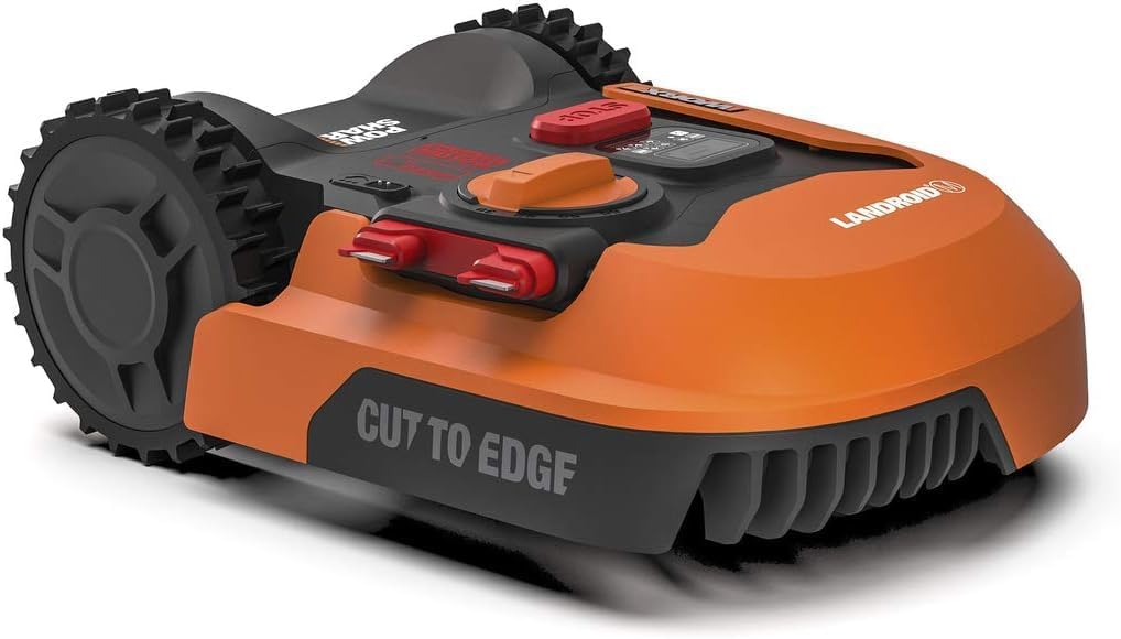 WORX WR165E Robot Rasaerba Landroid Classic M500 2.0 a Batteria Area di Taglia 500Mq - Wifi - Bluethooth - Lama Flottante - Base a Scomparsa - Carica Laterale - Taglia Fino al Bordo