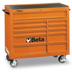 Cassettiera mobile per officina Beta C38 con 11 cassetti, portata 1200 Kg