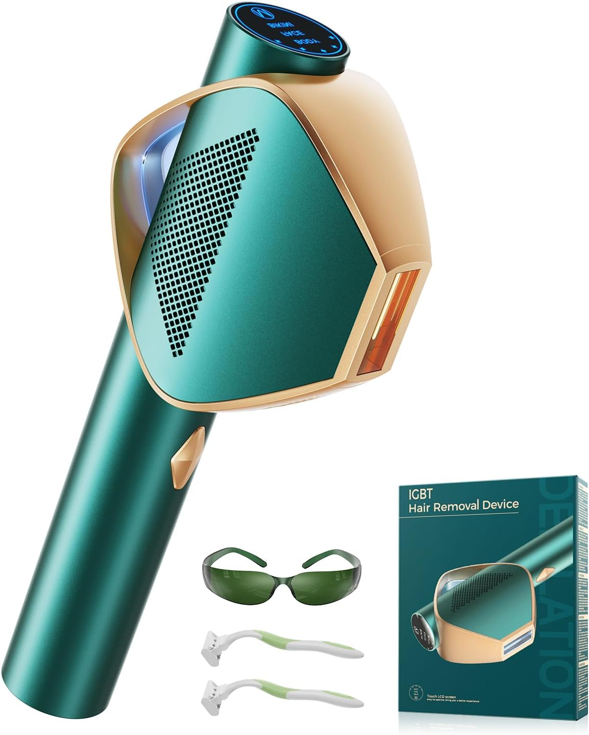 Epilatore Luce Pulsata, 600-1200NM Laser Epilatore Luce Pulsata, 0,8s Flash Rapido IGBT, Max 19,8J, Lampi Illimitati, 3 modalità energetiche Epilatore Laser per Donna, Corpo, Ascelle, Bikini