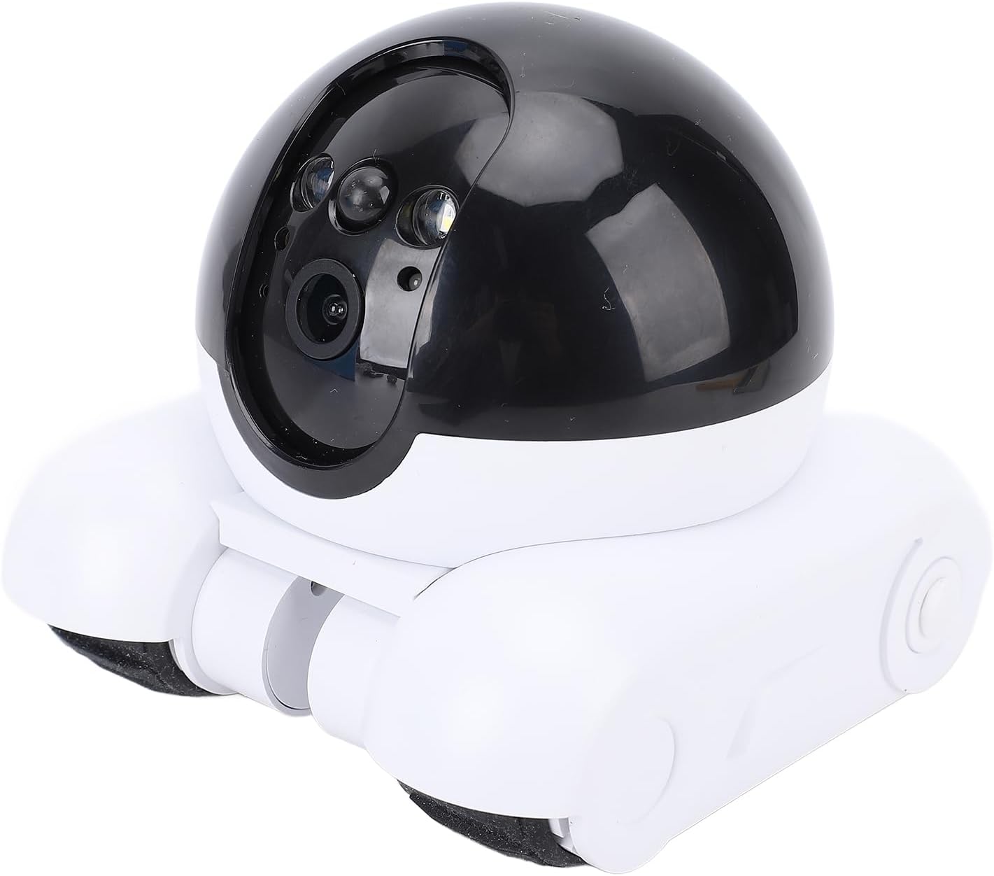 Zunate Telecamera Mobile per Animali Domestici con Ruote, Telecamera di Sicurezza per Interni con Doppio Obiettivo 2MP 1080P, Telecomando Tramite APP, Comunicazione Bidirezionale