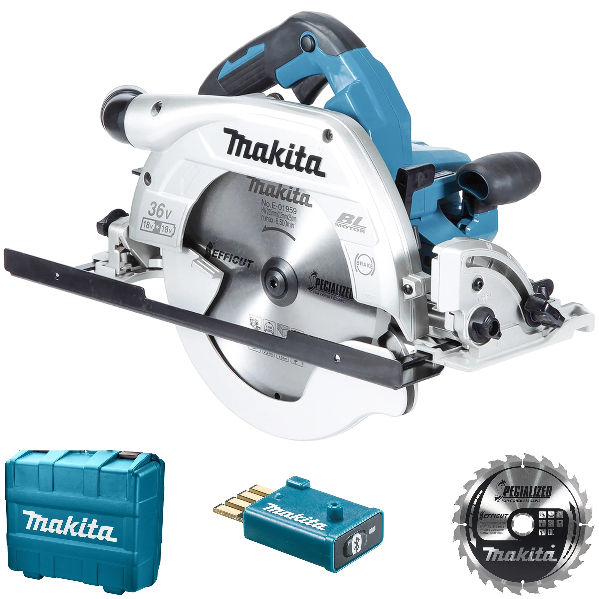 Sega Circolare Makita DHS900ZKU 18Vx2 – Doppia Batteria per Massima Potenza e Autonomia