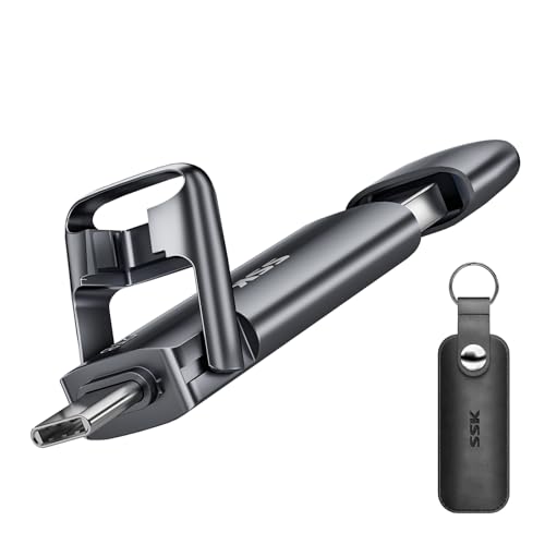 SSK SSD esterno portatile da 2TB Dual USB 3.2 Gen 2 Unità a stato solido fino a 550MB/s in lettura, adattatore USB A   tipo C 2 in 1 Disco rigido SSD da 2TB per laptop, tablet e altro : Informatica