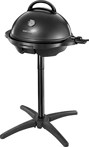 George Foreman Barbecue Elettrico 2 in 1   Grill da Tavolo e Con Pedistallo   Uso interno ed esterno; Ø44,5 cm, Display Temperatura; Vassoio per Grasso; 2400 W, 22460 56 : Amazon.it: Giardino e giardinaggio