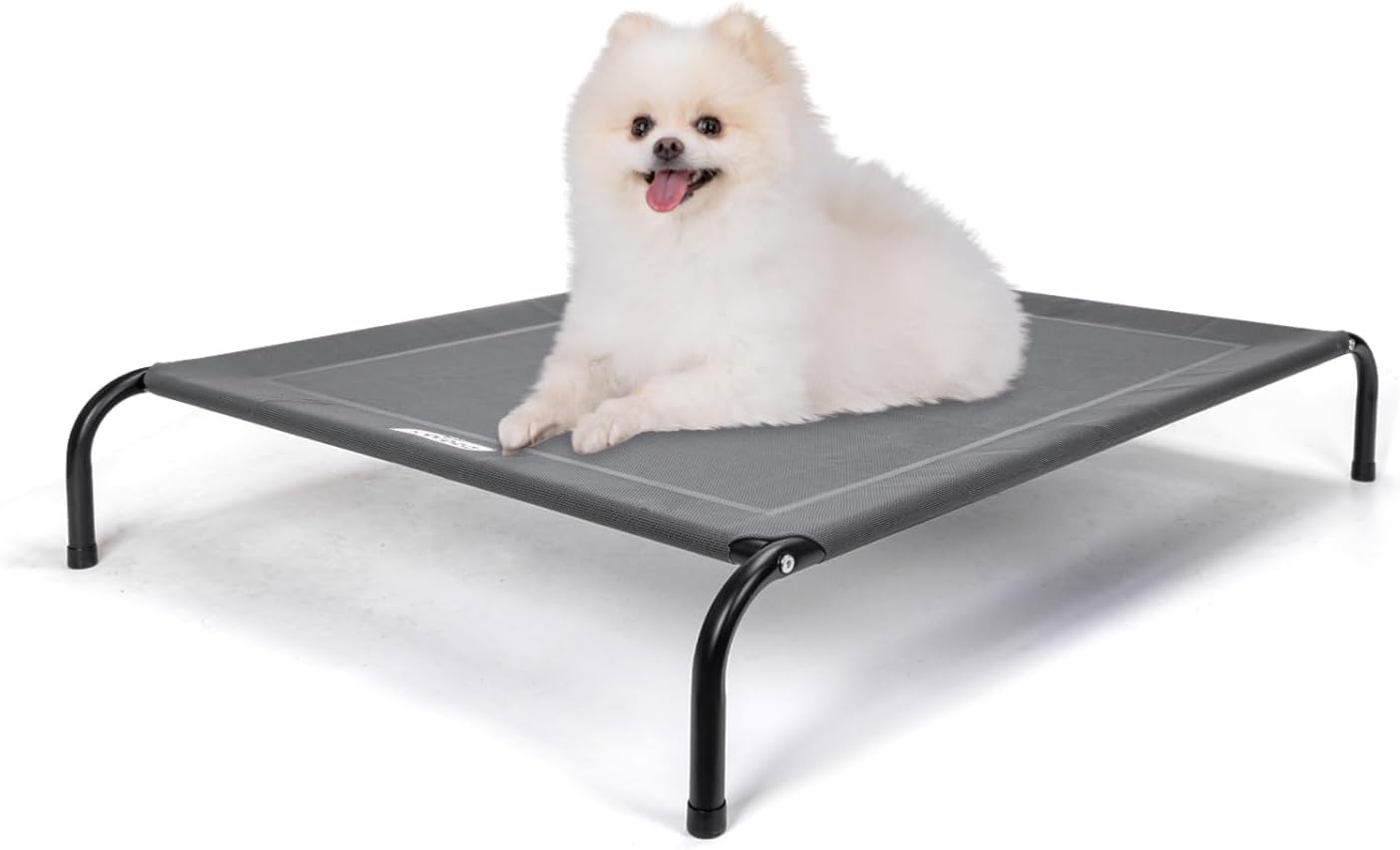 Nobleza Brandina per Cani, Lettino Rialzato per Cani Tagila Grande, Lettino Cane per Giardino E Outdoor, Letto Rinfrescante per Animali Domestici Lavabile, Nero, XL, 137x90x20CM