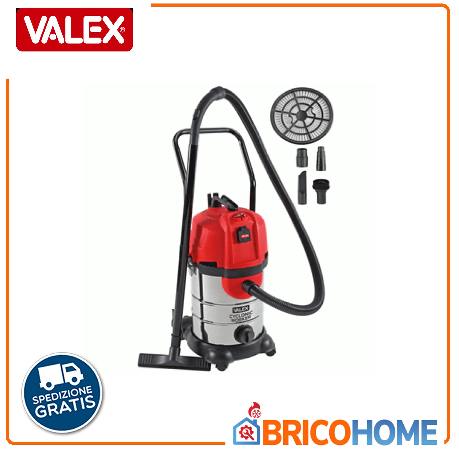 Aspirapolvere Ciclonico per solidi e liquidi 2000W ( ideale per levigatrici murali ) - VALEX