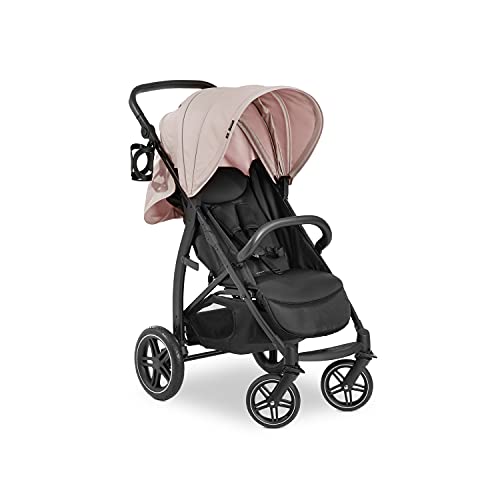 hauck Passeggino Leggero Rapid 4D per Bambini dalla Nascita fino a 22 kg con funzione Reclinabile, Pneumatici in Gomma, Portabicchieri, UPF 50 , Passeggino Compatto, Cestino XL fino a 3 kg   Rosa : Prima infanzia