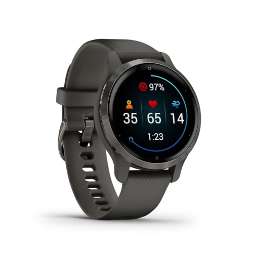 Garmin Venu 2S, Smartwatch AMOLED 1,1", Cassa da 40mm, Autonomia 10 giorni, Garmin Pay, Musica,  25 Sport, GPS, Cardio, SpO2 (Slate & Graphite) : Elettronica