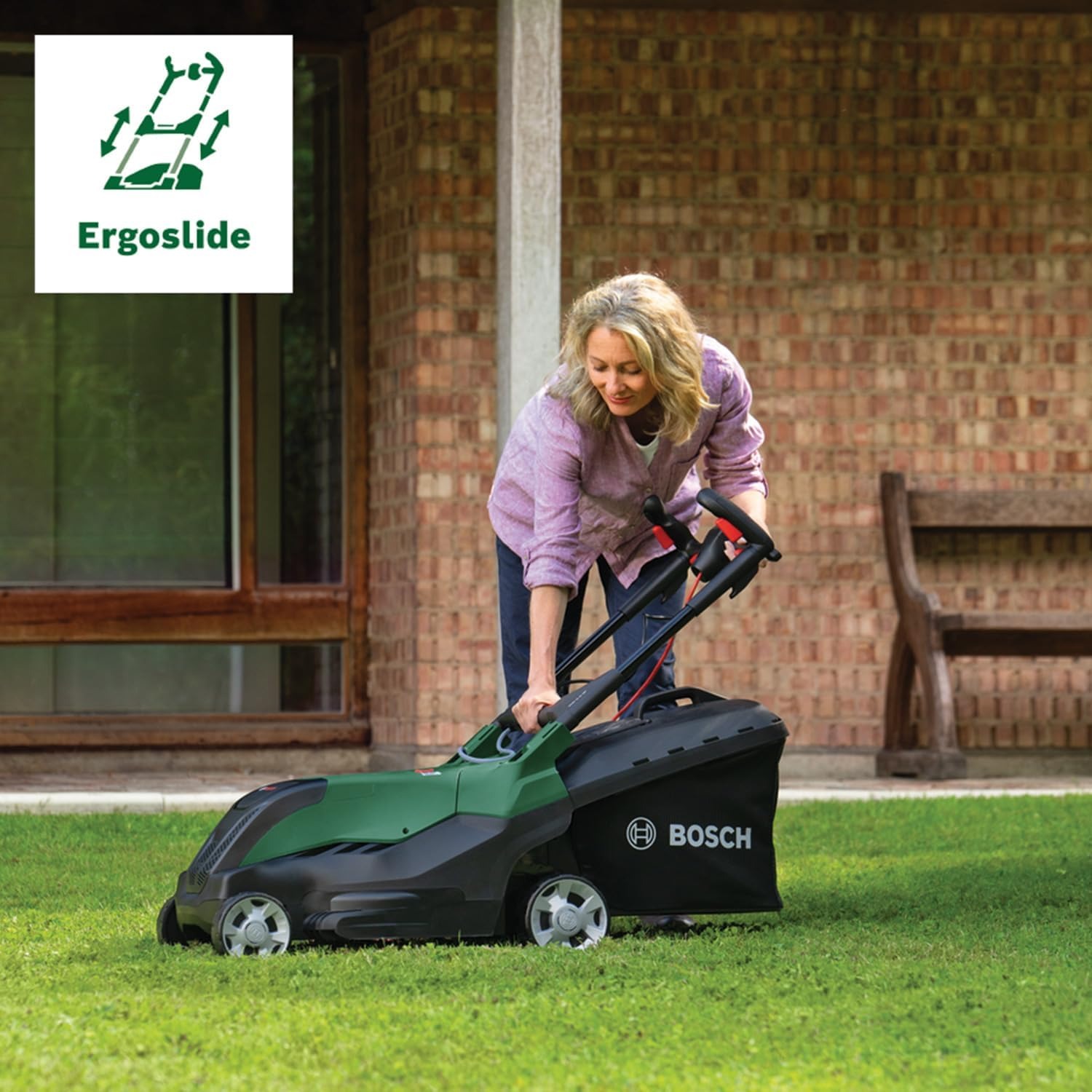 Bosch Potente Rasaerba a Filo AdvancedRotak 40-650, per il Taglio del PratoC, Potenza Motore 1700 W, Larghezza di Taglio 40 cm