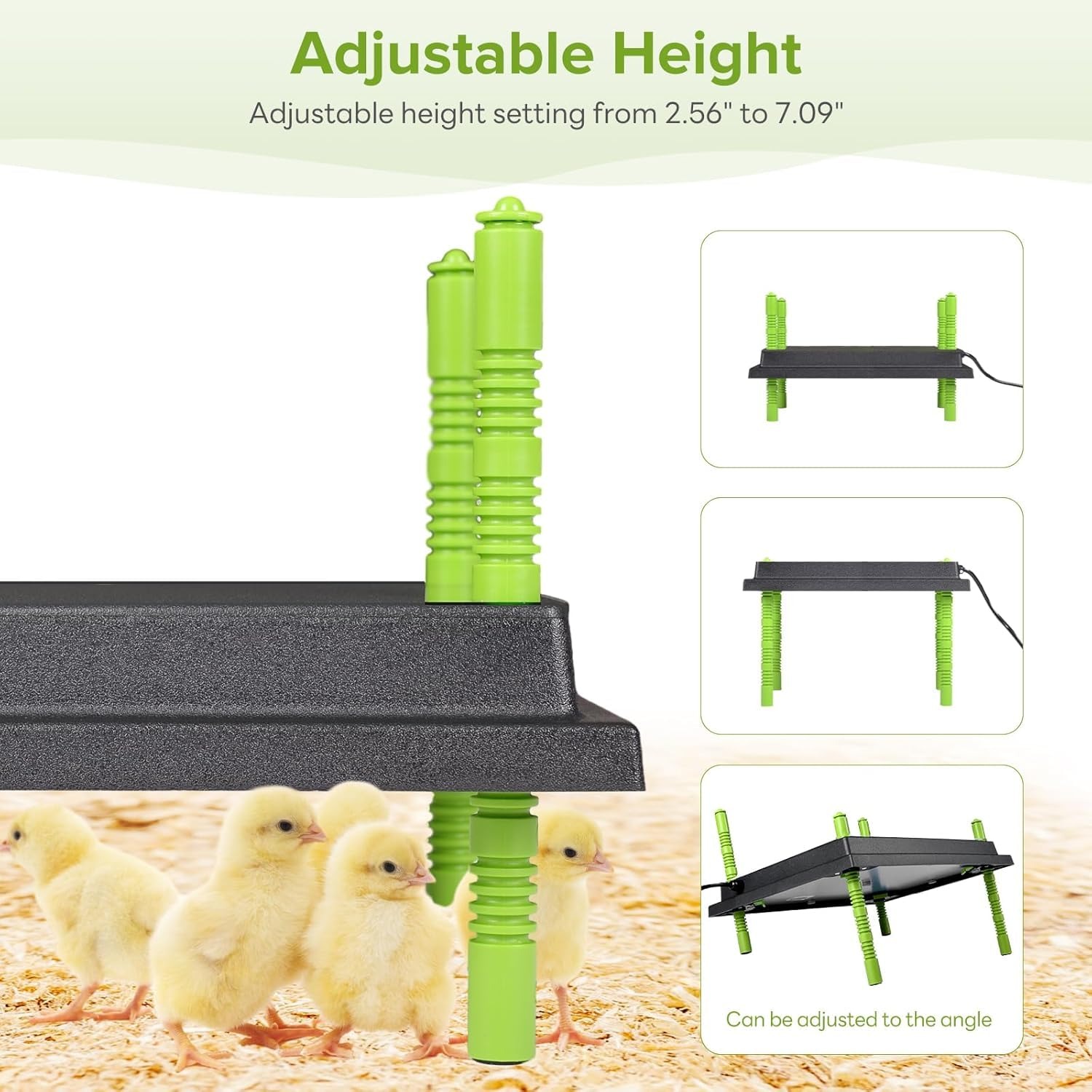 heninhill Chioccia Artificiale per Pulcini 25x30cm, Piastra Riscaldante Lampada Riscaldante per Polli, Anatre, Pollame (Nero)