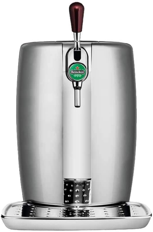 Krups BeerTender-Macchina, Pressione per la casa, tiratrice, Pompa per Birra, Confezione da 2 Bicchieri YY2931FD, Plastica, Argento